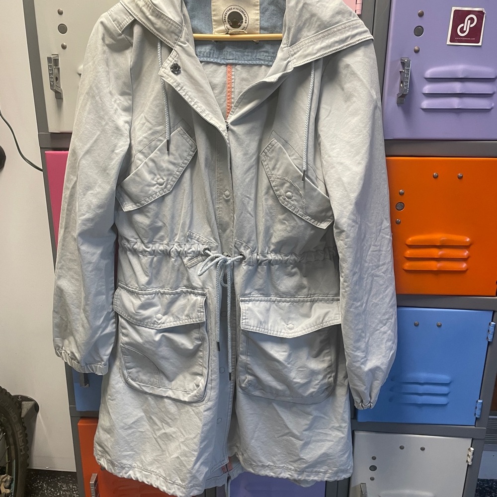 Women's Light Gray Hooded Jacket